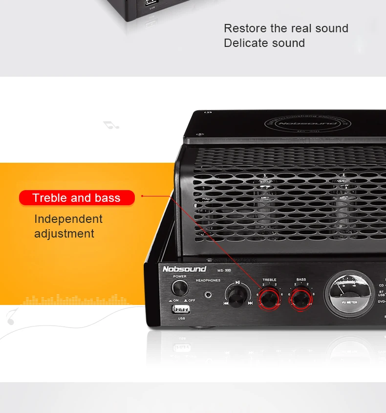 Nobsound MS-30D Bluetooth выходная мощность 25 Вт электронный ламповый усилитель HIFI желчная машина усилитель USB