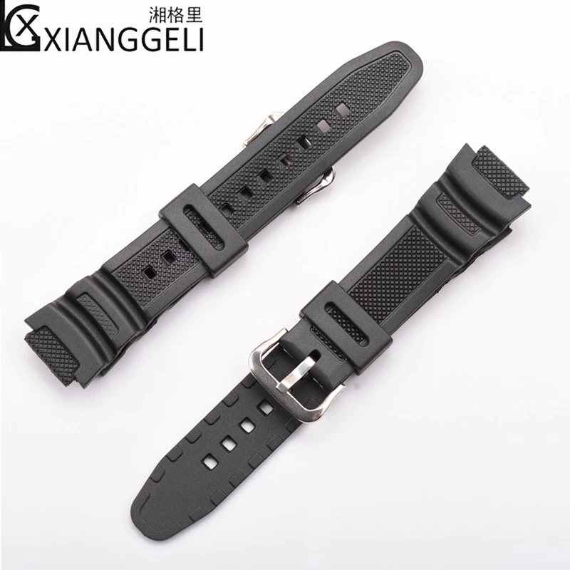 Часы мужские аксессуары Черная смола ремешок для Casio AE-1200WH, 1300WH, W-216H, F-108WH, SGW500 Спорт на открытом воздухе водостойкий ремешок