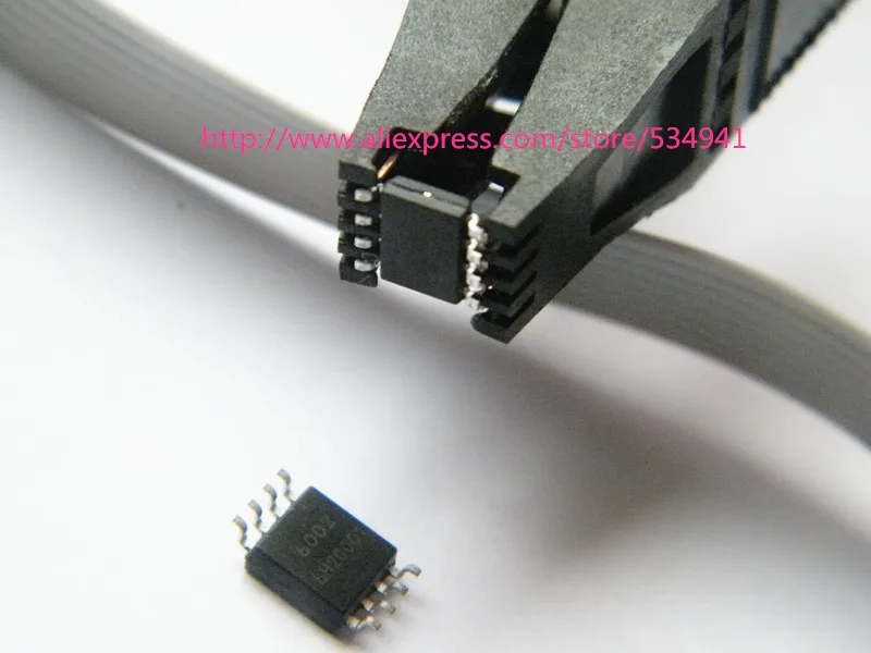 Более широкая Золотая игла SOIC8 SOP8 IC тестовый зажим К dip8 flash Clip для BIOS 93/25/24 TL866ii plus