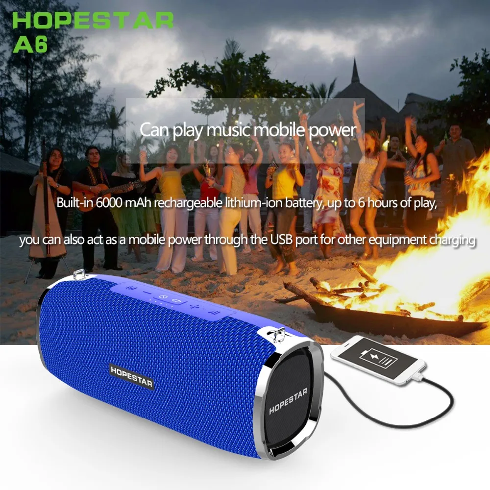 Bluetooth-Колонка HOPESTAR A6 водонепроницаемая Беспроводная колонка мощностью 35 Вт с