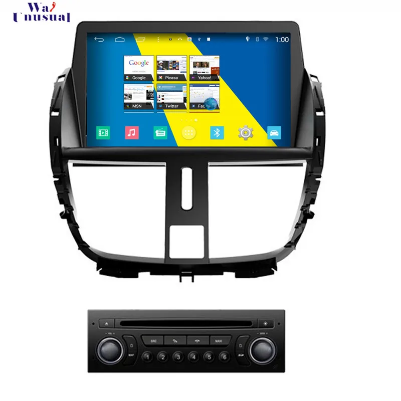 Wanuary 2017 автомобильный Стайлинг 7 ''чистый Android 4.4.4 мультимедийный плеер для Peugeot