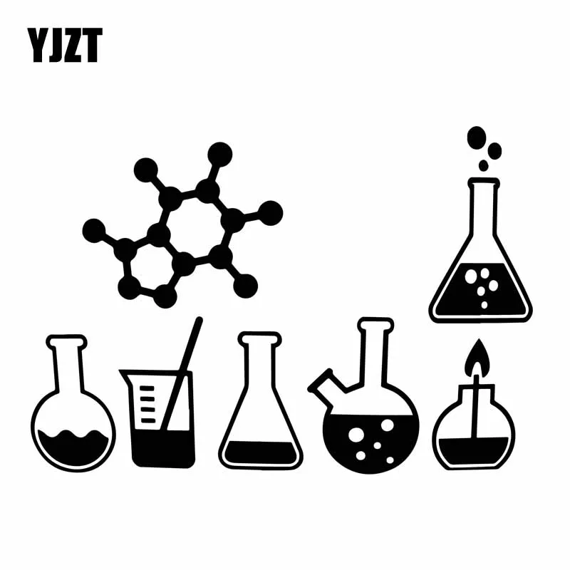 

YJZT 18,1 см * 12,5 см лабораторная лаборатория виниловая наклейка наука Is Cool Автомобильная наклейка черный/серебряный цвет