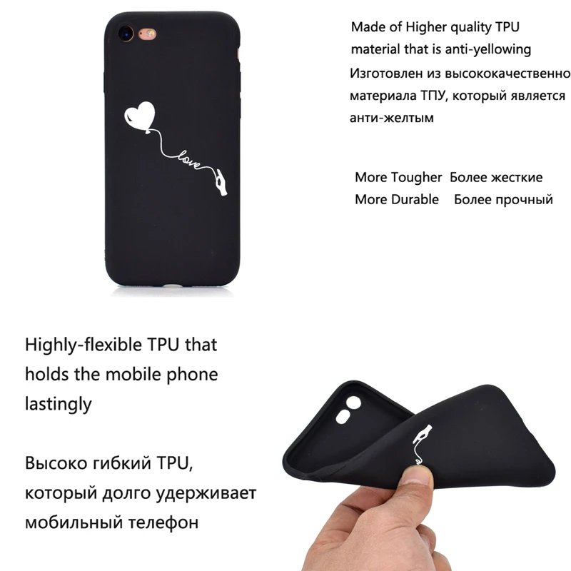 Черный чехол для телефона с рисунком Love cat butterfly dancing girl iphone X S MAX XR 10 6 s 7 8 Plus мягкий