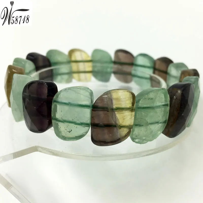 Flourite FG8522 Унакит Flourite авантюрин Кристальный Сердолик Jaspe Howlite растягивающийся художественный растягивающийся браслет 7," WFH510 - Окраска металла: Flourite FG8522