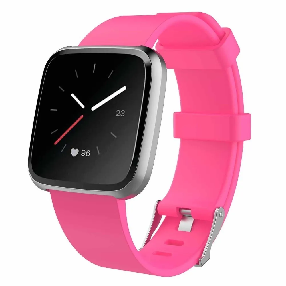 Pink Coolaxy ремешок для Fitbit Versa/Versa Lite ремешок для Fitbit Versa Edition силиконовый сменный Браслет для Fit Bit Versa, ремешок - Цвет: Pink