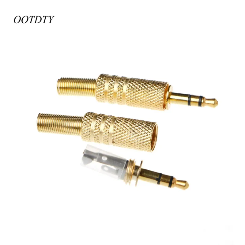 10 шт./лот позолоченный RCA разъем OOTDTY 3 5 мм аудио для наушников двойной стерео