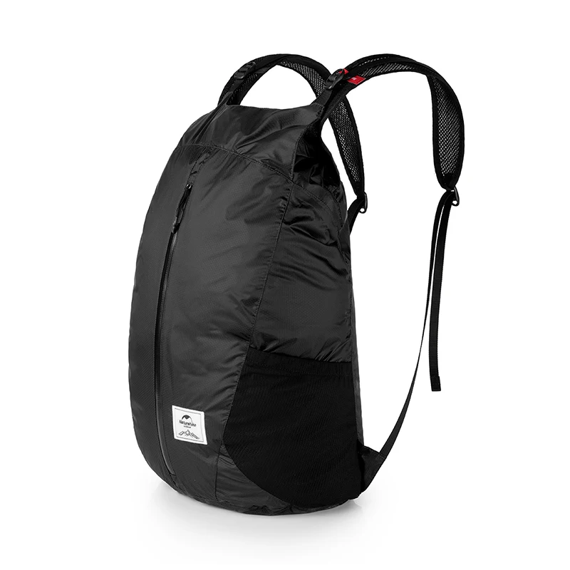 Черный цвет Naturehike легкая спортивная сумка Cordura ткань 30D нейлоновая сумка для бега складной пакет Модный Рюкзак городской мешок NH18B510-B - Цвет: Черный цвет