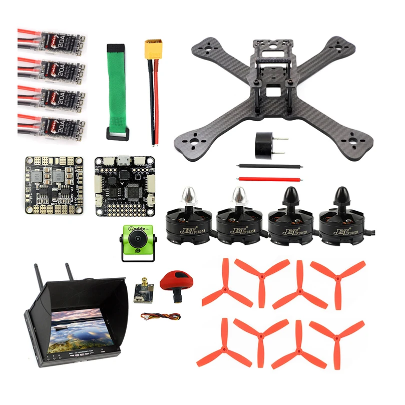 

Набор Рам мини-квадрокоптера для TX5-210 210 мм 2,4 г Радиоуправляемый гоночный Дрон ARF SP F3 Caddx Turbo S1 и функцией ночной съемки Камера 5,8G VTX FPV монитор ...
