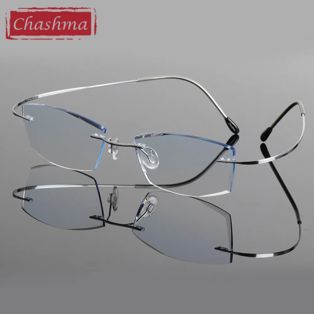 Silver with Blue Чашма бренд B титана ультра легкий оттенок стекла мужские стильные очки Frame алмазов отделан цветные линзы мужские очки - Цвет оправы: Silver with Blue