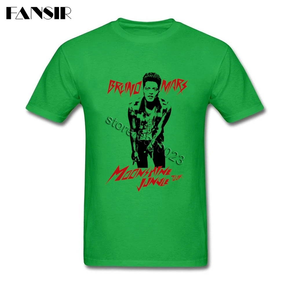 Нормальный Bruno Mars Мужская футболка из мягкого хлопка с короткими рукавами для