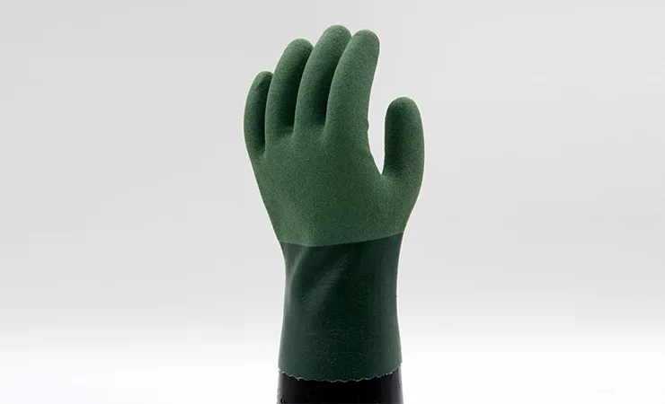 Новые нитриловые перчатки с подкладкой из зеленого хлопка guantes trabajo The barb резиновые перчатки 2 двойные/посылка