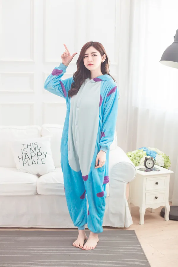 MC0844 blue cow Унисекс пижамы с животными для взрослых Onesie Fire Dragon Bear ободок с ушками кошки, тигра коровы фланелевые Мультяшные милые теплые зимние пижамы для косплея - Цвет: MC0844 blue cow