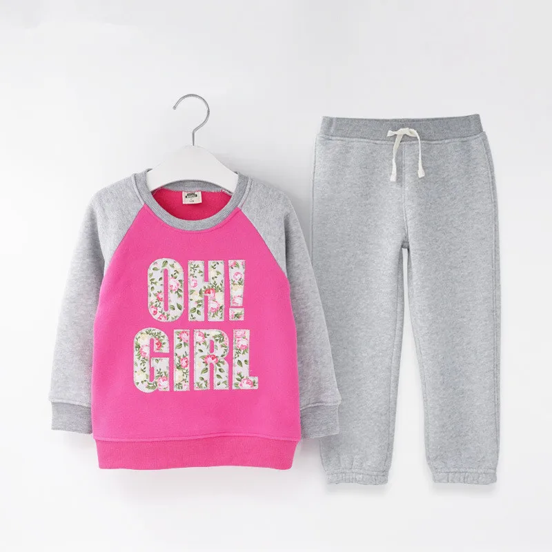 Осенне зимняя одежда для девочек комплект писем напечатанный детский костюм