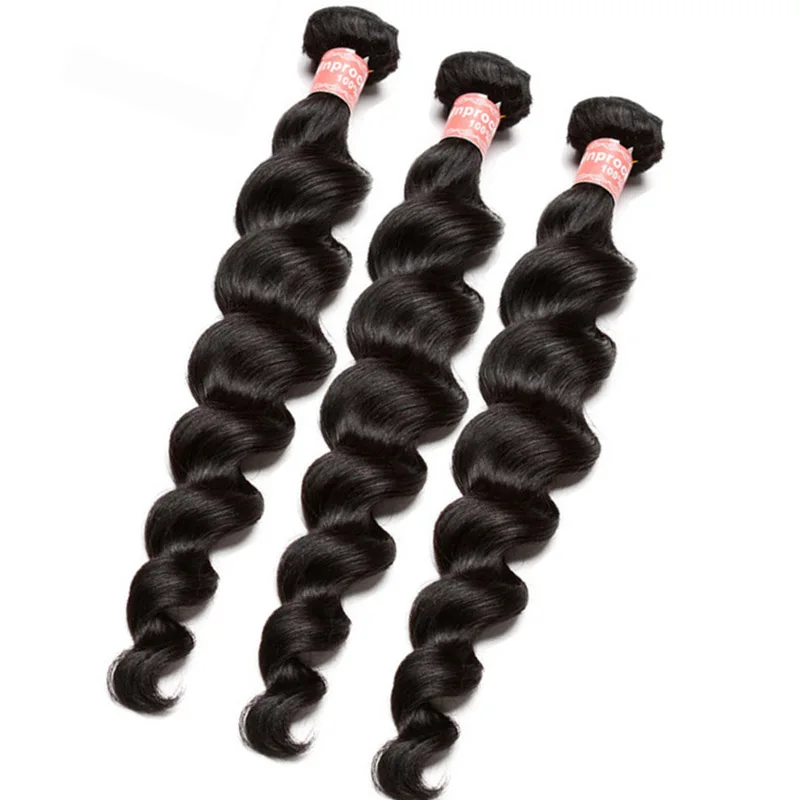 Свободные волна Связки 100% бразильский Девы пучки волос плетение 1 шт. Пряди