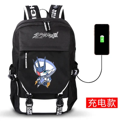 10 DitF DARLING в FRANXX аниме печати рюкзак ICHIGO Мику ZERO два Cos для женщин Backapck USB школьные ранцы для подростков обувь девочек - Цвет: 10