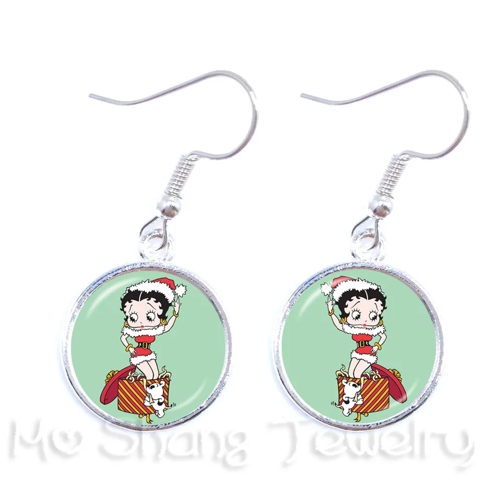 2018 новый сексуальный и прекрасный Betty Boop висячие серьги с рисунком