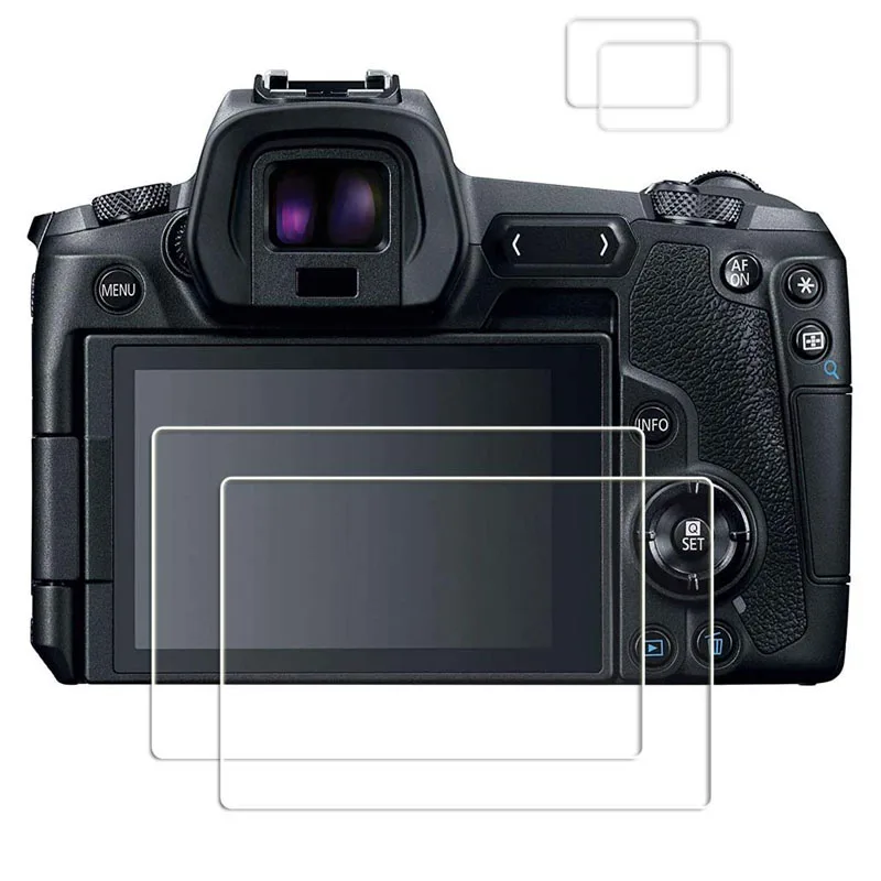 Полная защита жк-экрана и верхняя экрана совместимая с Canon EOS R закаленное стекло
