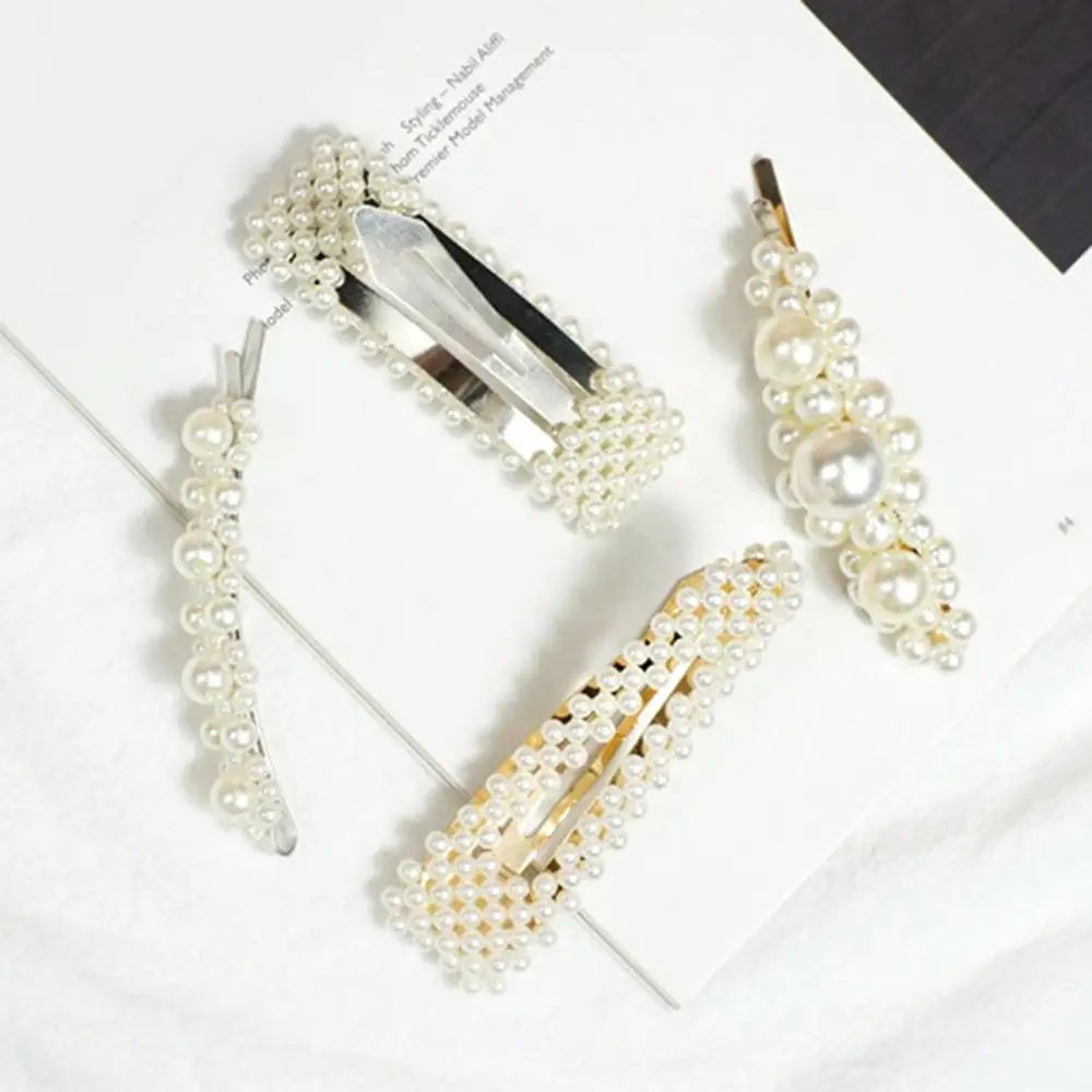 4 шт. модный искусственный жемчуг головной убор сплав заколка для волос Свадьба