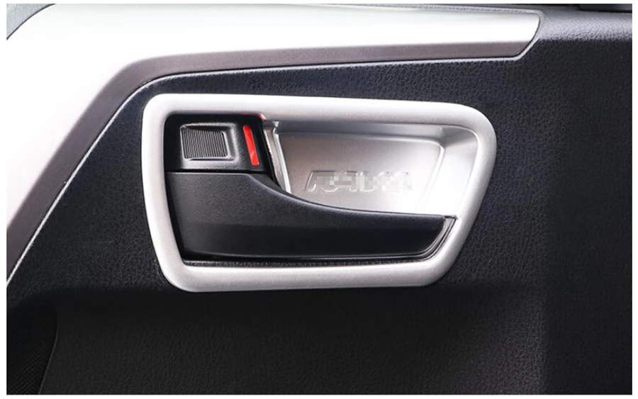 ABS внутренняя боковая Автомобильная дверная ручка Чаша формовочная крышка комплект отделка матовый серебристый стиль аксессуары для Toyota Rav4 Rav 4 2013