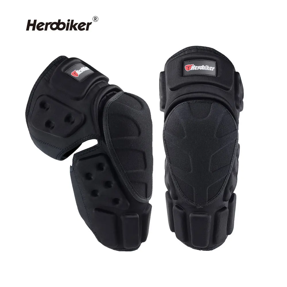 HEROBIKER наколенники для езды на мотоцикле, велосипедные наколенники для езды на велосипеде, гоночные наколенники, тактическое защитное снаряжение, поддержка экстремальных видов спорта