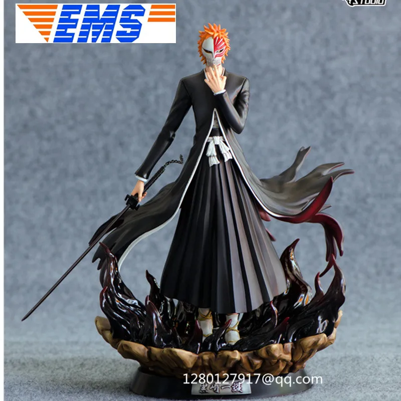 Статуя BLEACH Kurosaki ichigo список пустышек в Bleach полноразмерный портрет 1/8 бюст GK фигурка коллекционная игрушка P1002 - Цвет: Черный