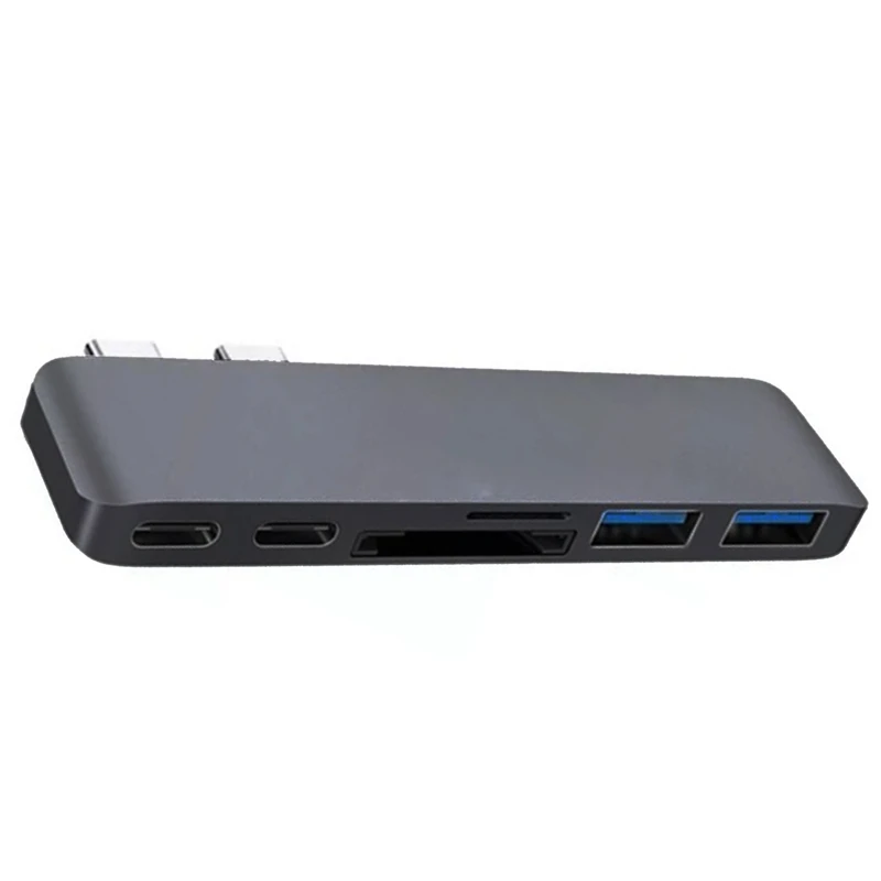 Двойной Концентратор Type C 2Usb3. 0 + Sd/Tf кардридер (интерфейс Thunder - Цена: 1 601,38 руб.