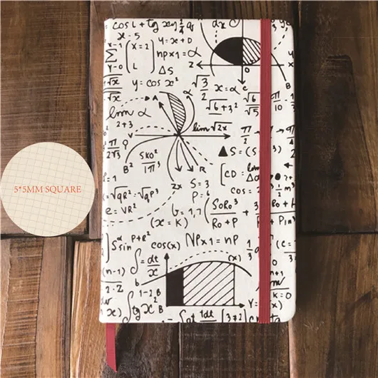 Mathematics-Square Размер А5 Bullet Journal и блокнот в сетку из искусственной кожи 5*5 мм - Color: Mathematics-Square