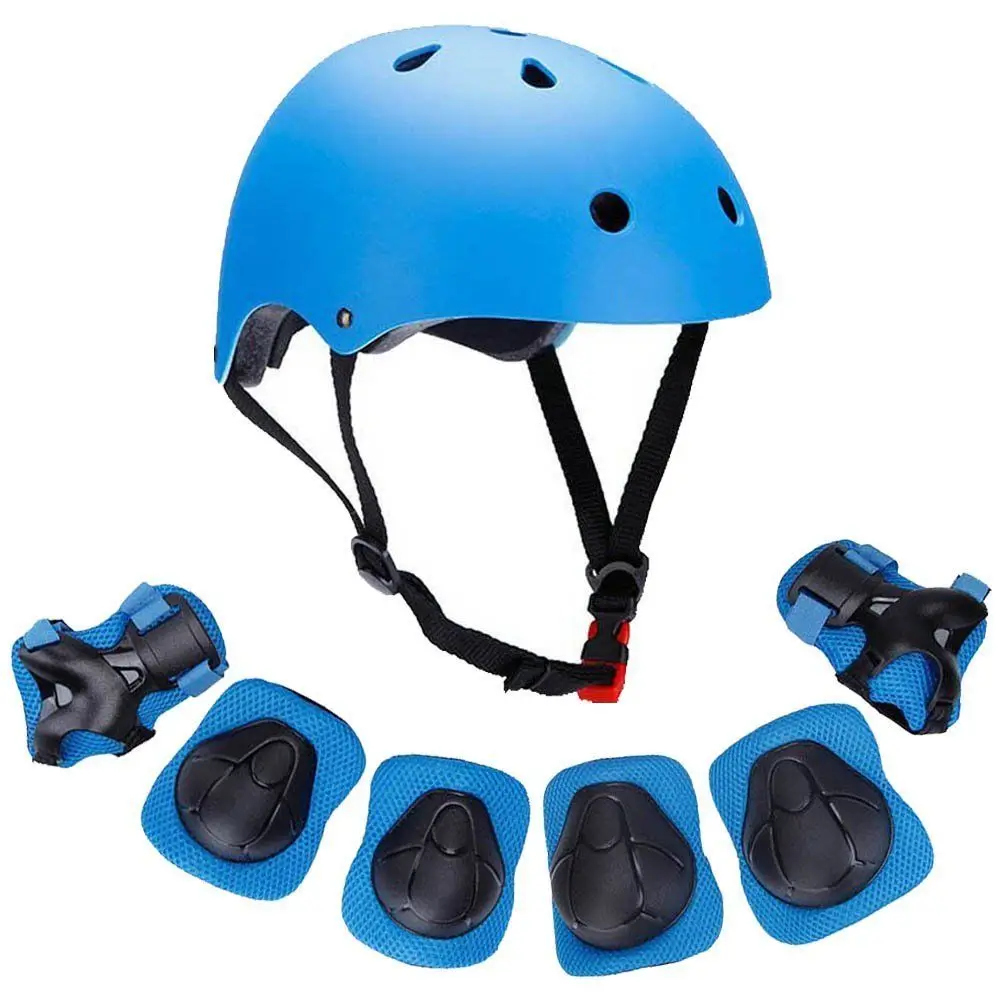 ITFABS Спорт 7 шт. скейтборд шлем локоть/колено/запястье Pad Combo Bmx Inline взрослых пакет колодки - Цвет: 7Pcs