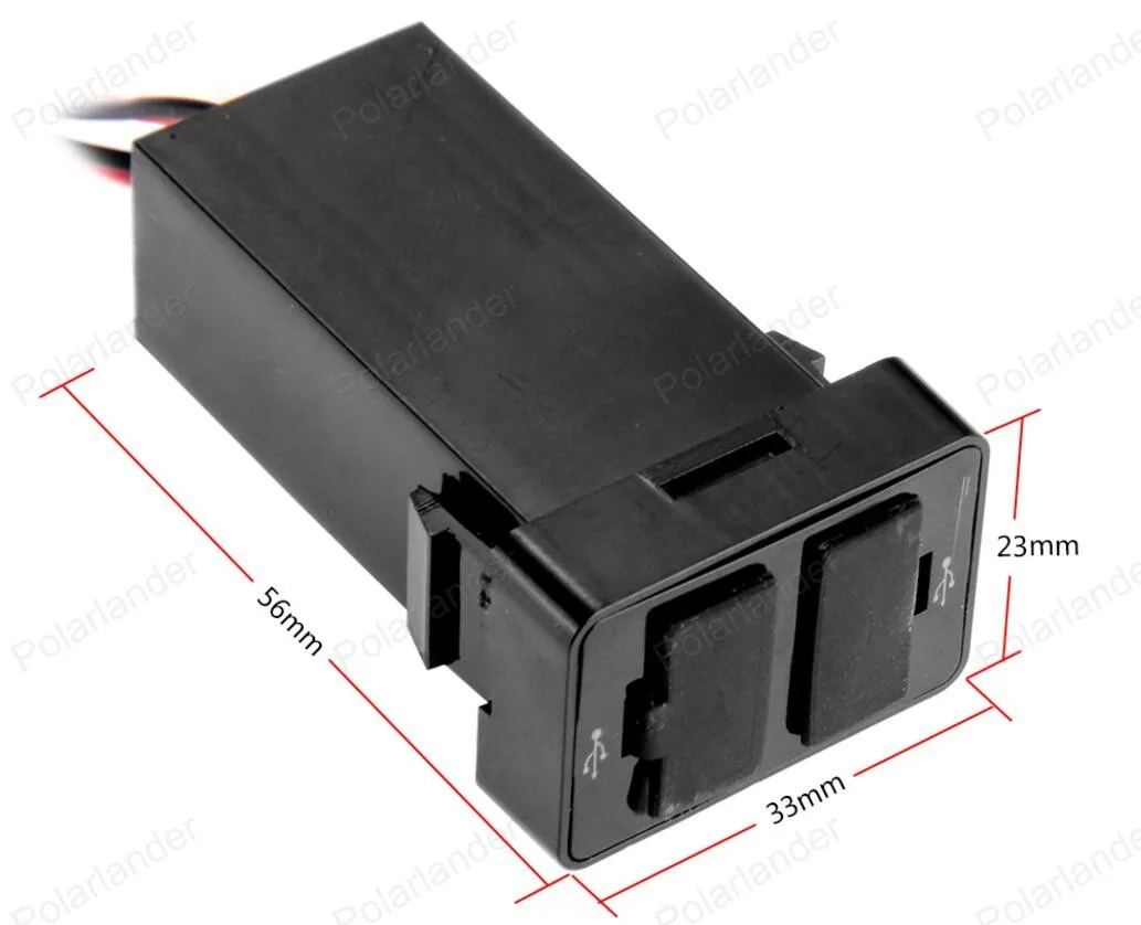Автомобильное зарядное устройство для Toyota 5V 2.1A с двумя usb-портами автомобильный