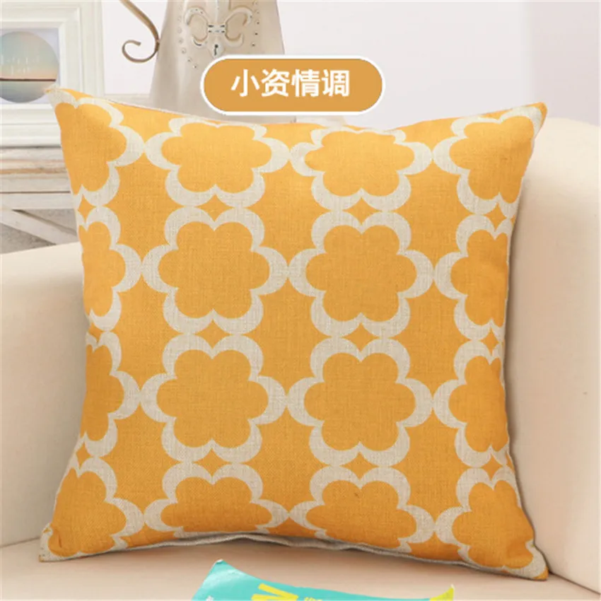 Модная простая решетка Геометрия хлопчатобумажное белье с цветным узором