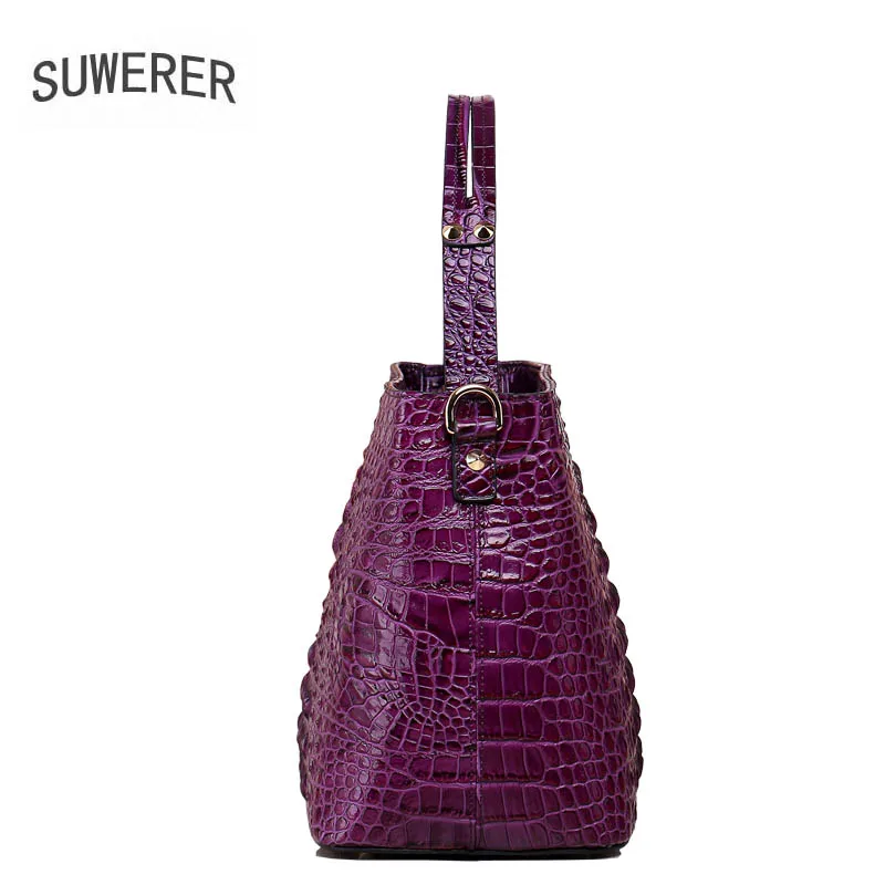 SUWERER новый улучшенный коровьей натуральная кожа тотализатор женщин сумки