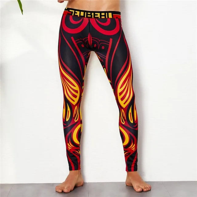 Red Лосины для бега, мужские спортивные леггинсы, компрессионные штаны для баскетбола, обтягивающие штаны для фитнеса, Сексуальная Спортивная одежда для геев, обтягивающие спортивные штаны, M-XXL - Цвет: Red