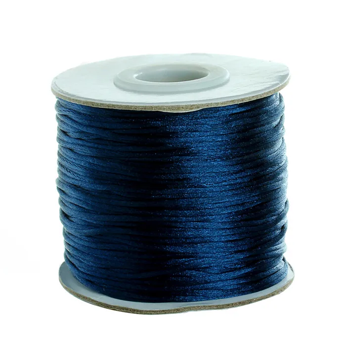 Dark blue Ckysee 80 ярдов/партия 1,5 мм Многоцветный Нейлон Китайский шелк Шелковый узел макраме шнур из бисера Плетеный провод Diy ювелирных изделий - Цвет: Dark blue