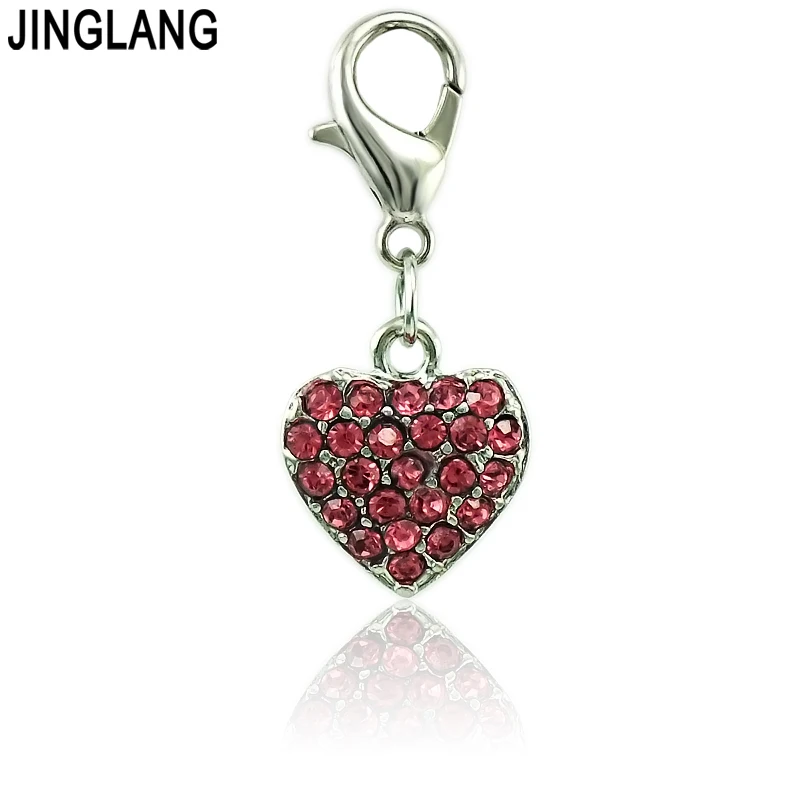 JINGLANG, смешанный стиль, подвески в виде сердца, сплав, подвеска для ожерелья/браслетов, сделай сам, женская мода, ювелирные изделия, аксессуары 12 шт
