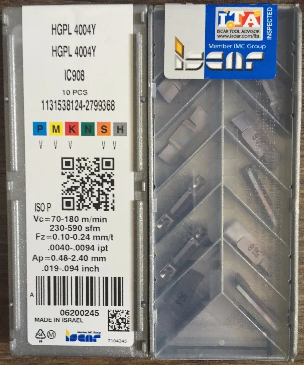 Карбидная вставка HGPL4004Y IC908 10 шт.|Крепления| |