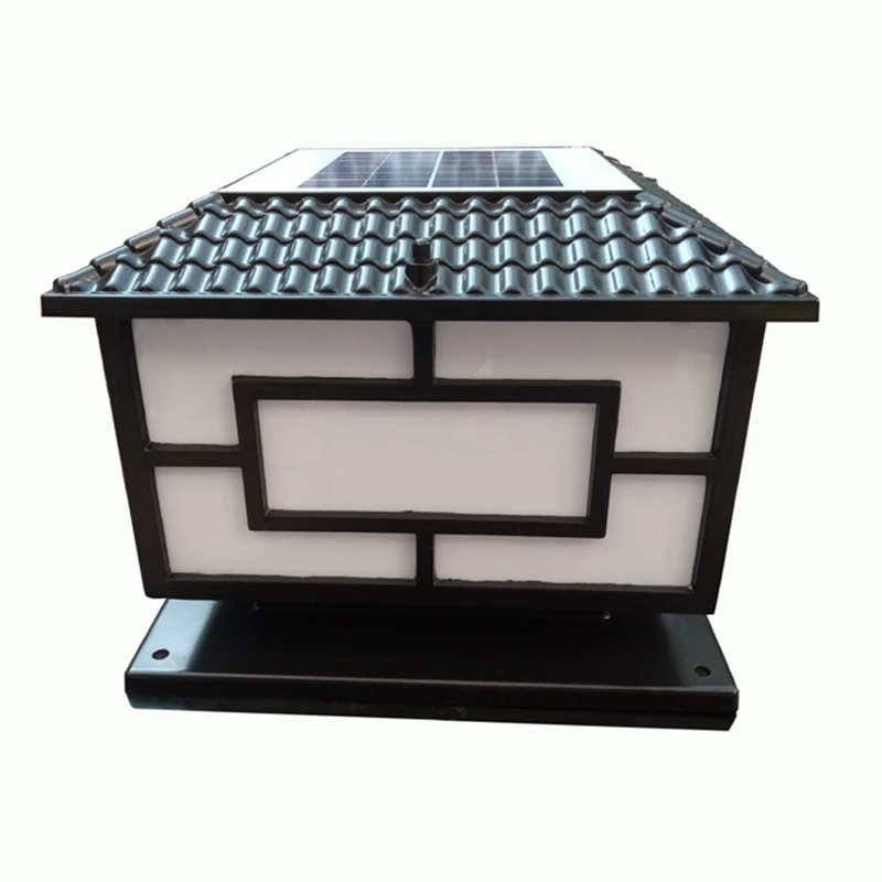 

High Quality Solar Pillar Lamp LED Solar Garden Light Outdoor Support Power Supply for Dual Usage w/t Black or Bronze Housing 1p