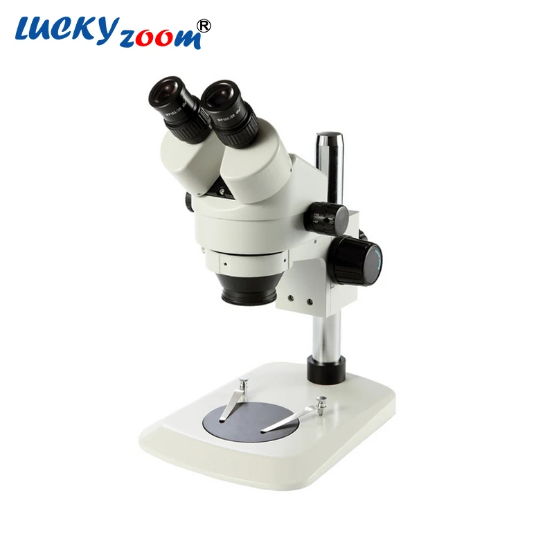 Фирменные стерео микроскопы Luckyzoom SZM45 7X 45X Оптический бинокулярный микроскоп с