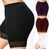 cinessd women floral lace plus shorts black high waist stretch loose casual panties white seamless skinny ladies elastic shorts