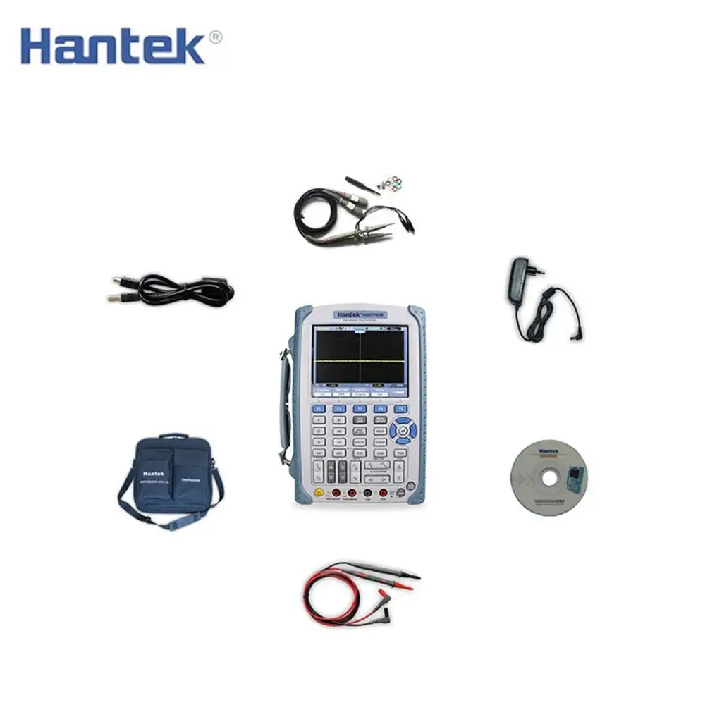 Hantek DSO1202B 200 МГц Ручной цифровой осциллограф 2 канала 1GSa/s Osciloscopio с 6000 мультиметр |
