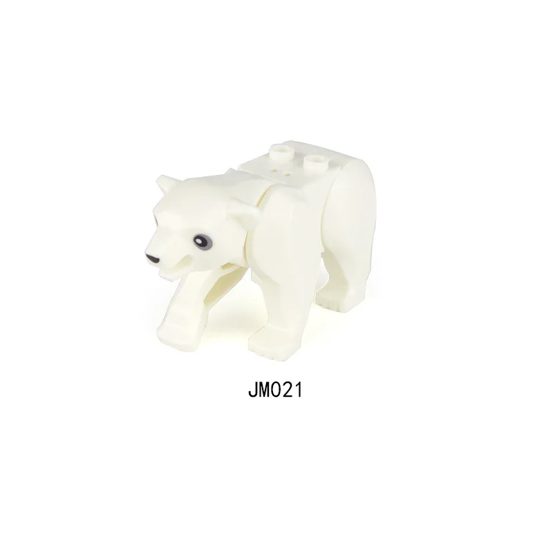 4 шт. городские животные фигурки зоопарка Акула жираф медведь строительные блоки