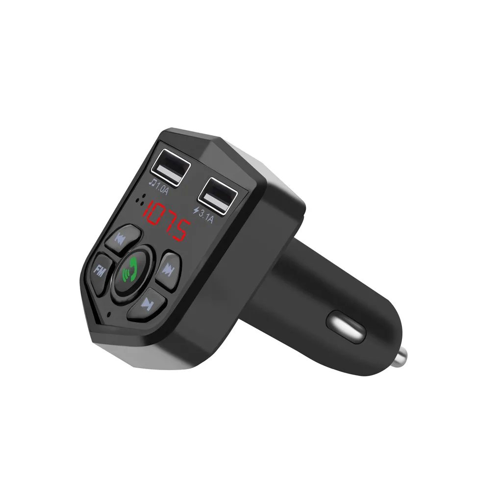 Беспроводной автомобильный комплект громкой связи Bluetooth FM передатчик адаптер MP3 плеер Dual USB Зарядное устройство для huawei P30 просо 9
