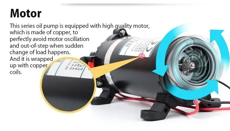 Горячая DP-60 DC 12 В 60PSI водяной насос высокий мембранный насос давления лифт 9,5 м погружные насосы
