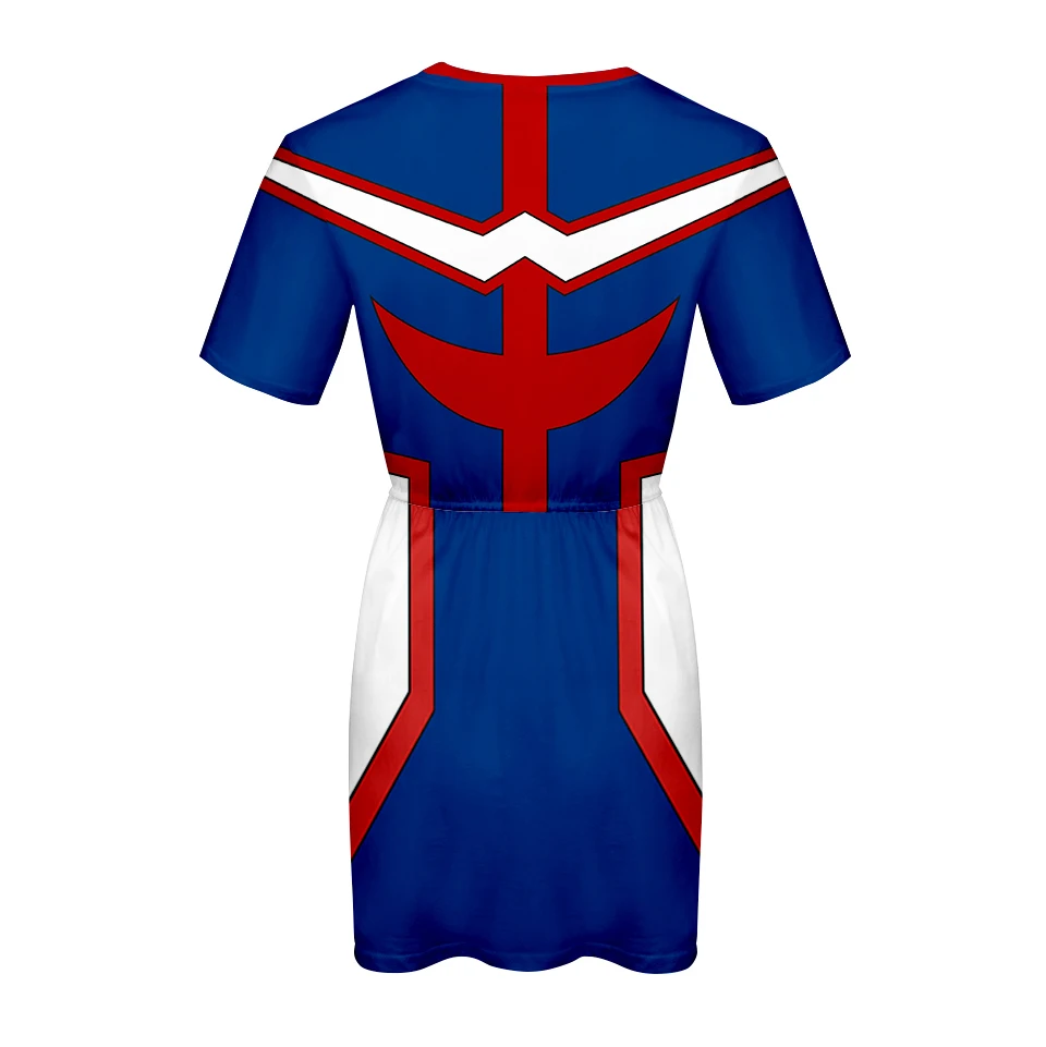 Frdun Tommy 3D MY HERO ACADEMIA Short Sleeved Dress Girl Kpop Anime Oversize Fashion Summer fashion Style so hot Plus Size | Женская