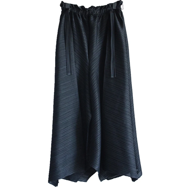 Changpleat 2018 новые женские широкие брюки miяка плиссированные модные дизайнерские