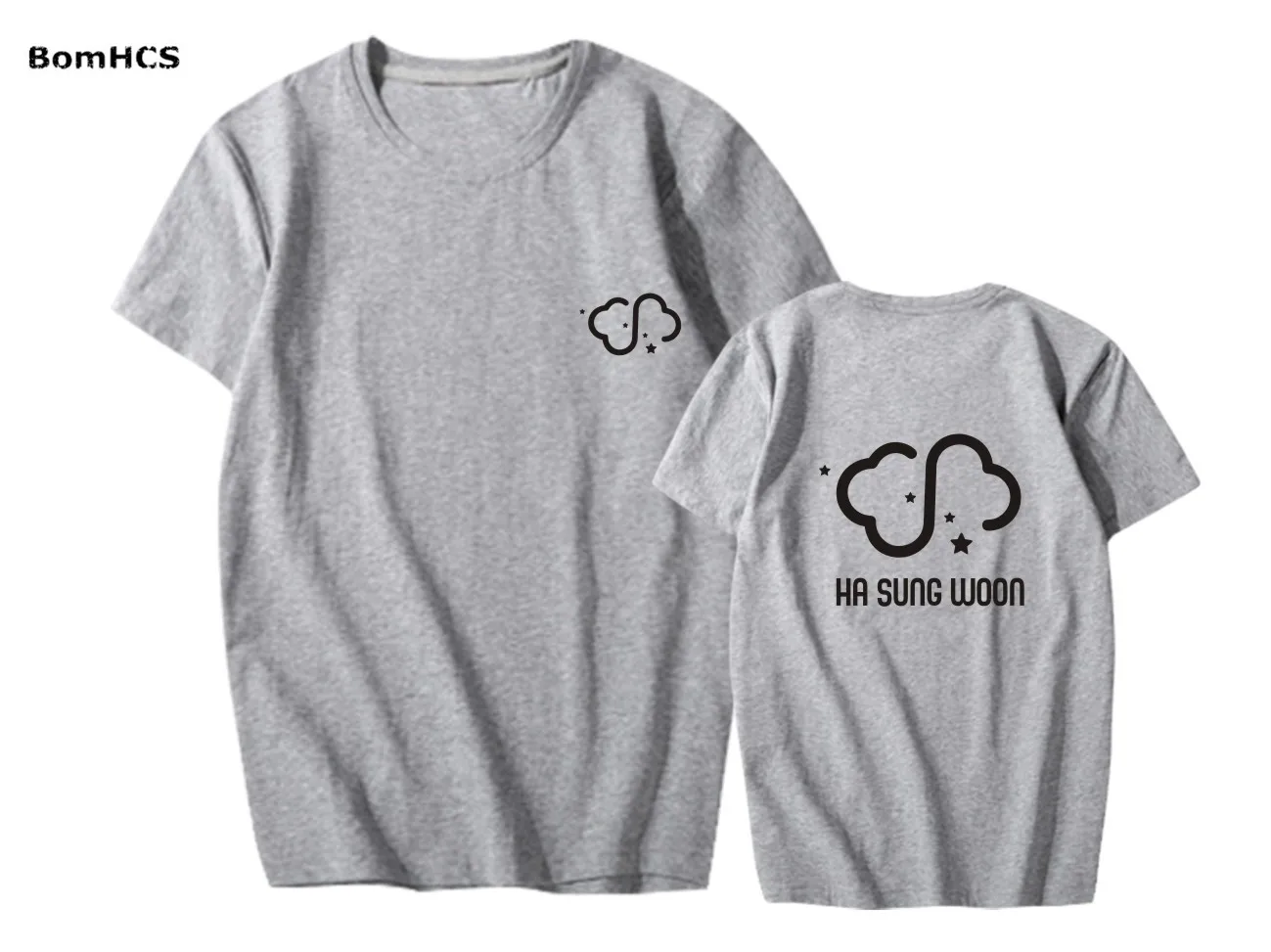 Хлопковая футболка BomHCS Kpop want ONE MY MOMEN базовая уличные повседневные топы унисекс