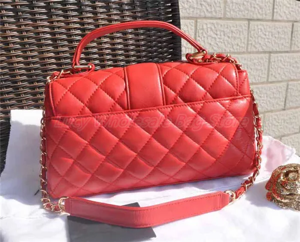 New Calf Leather Female Casual Red Shoulder Bag Medium Size Free Shipping | Багаж и сумки