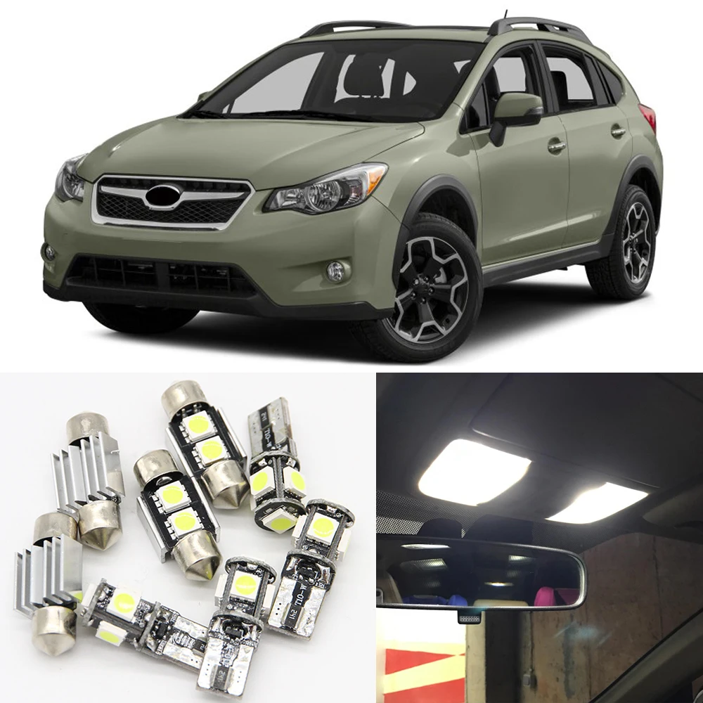 8x Auto LED Licht Lampen Interior kits Für 2013 2014 2015 Subaru Xv cross Karte Dome Trunk Kennzeichen Lampe 12V Auto Styling
