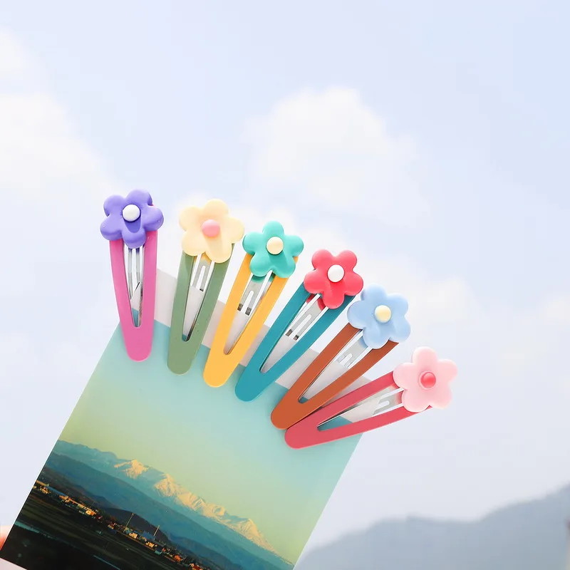 G (6pcs) Новые милые цветные заколки для волос с цветами для девочек, детские милые заколки, заколки для волос, держатели головных уборов, Детские Модные аксессуары для волос - Цвет: G (6pcs)