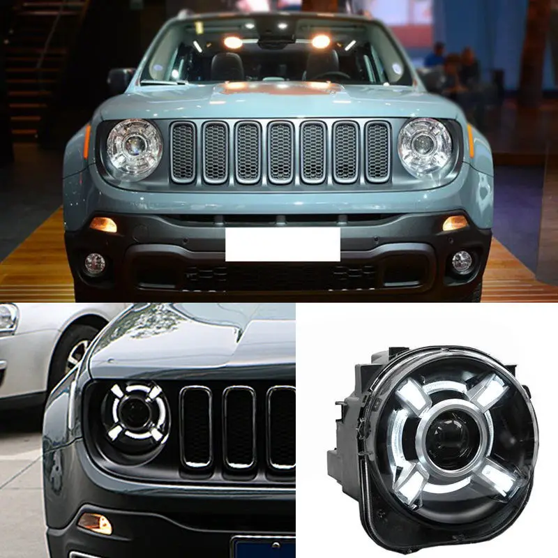 2015-2018 For Jeep Renegade HID LED Headlight with DRL and Bi-xenon Projector | Автомобили и мотоциклы