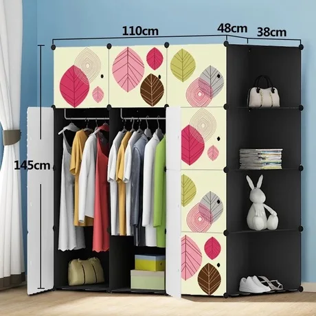 Шкаф для спальни мебель дома шкаф хранения из смолы и стали полка одежды в сборе